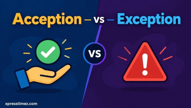 Acception vs Exception